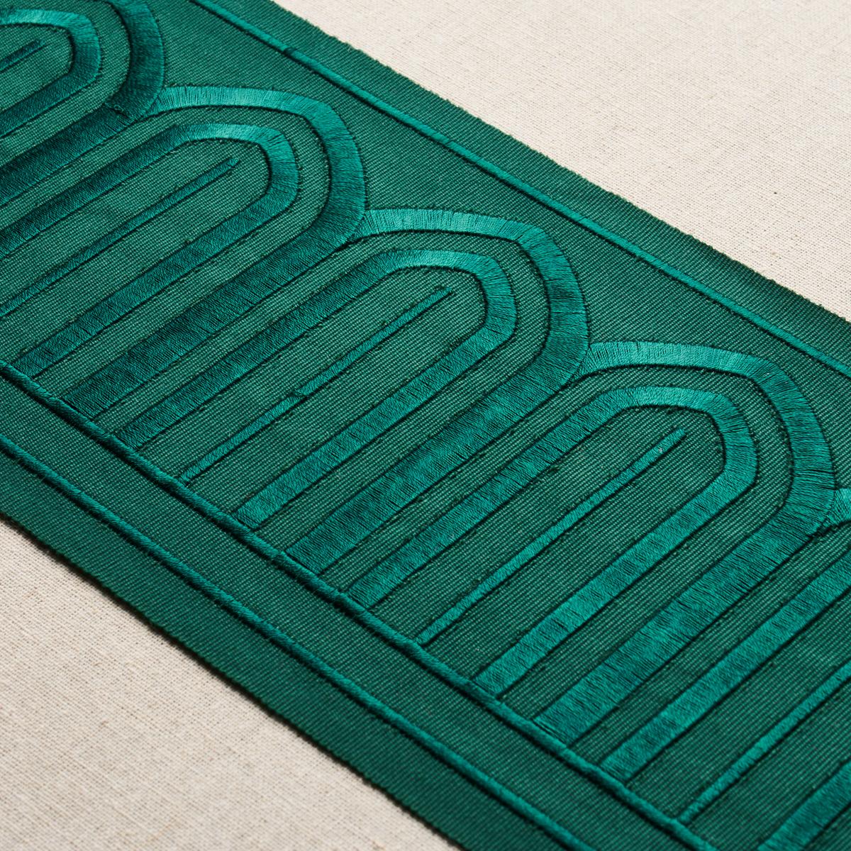 ARCHES EMBROIDERED TAPE WIDE_EMERALD