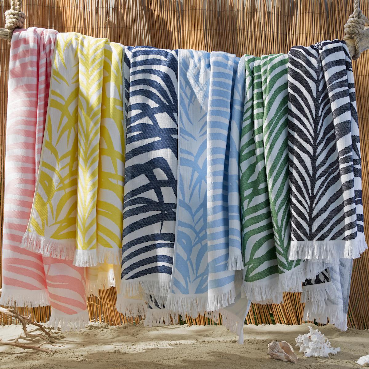 Zebra Palm Beach Towel_Pool Blue