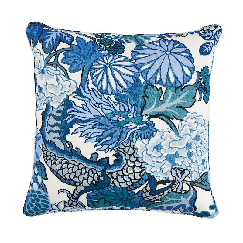 Chiang Mai Dragon Pillow_China Blue