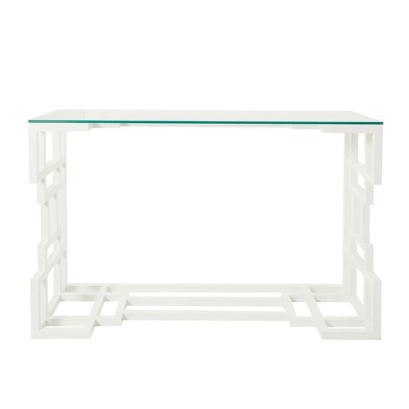 White Painted Console Table_null