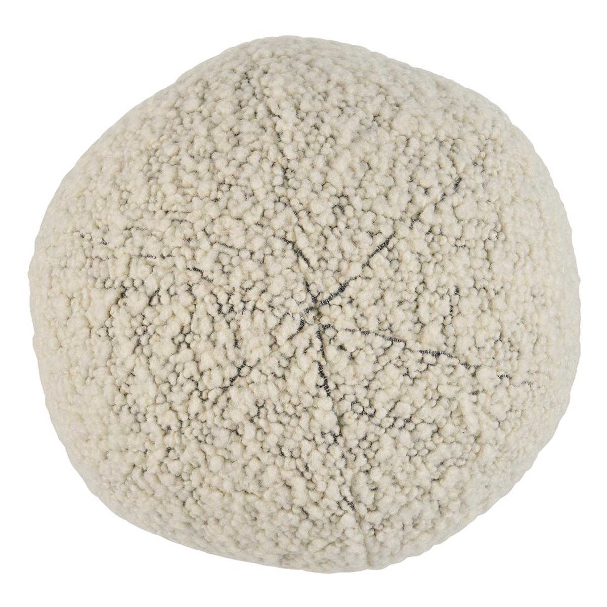 Margarete Sphere Pillow_IVORY ON CHARCOAL