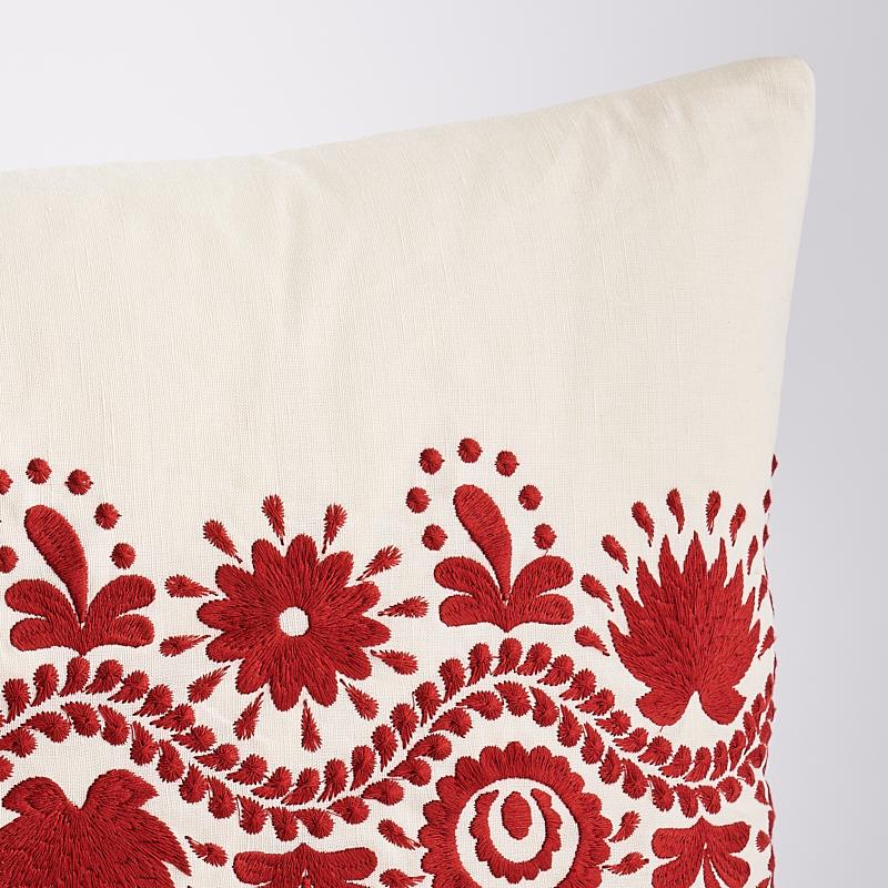 Theodora Embroidery Pillow_RED