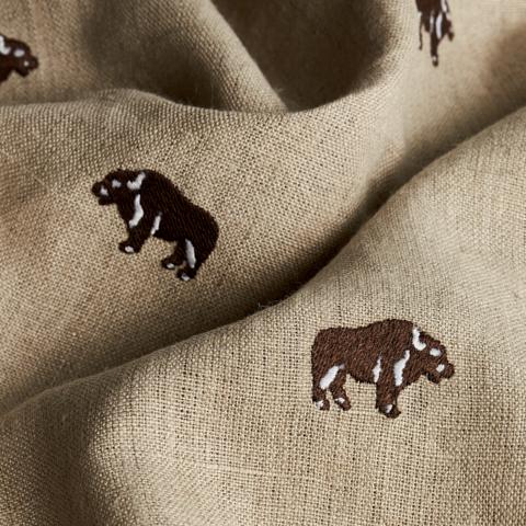Buffalo Embroidered Linen_NATURAL