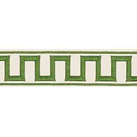 GREEK KEY EMBROIDERED TAPE_GREEN