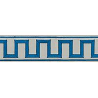 GREEK KEY EMBROIDERED TAPE_PEACOCK & MINERAL