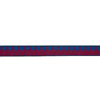Noelia Embroidered Tape_RED ON BLUE