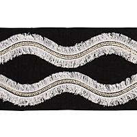 OGEE EMBROIDERED TAPE_BLACK