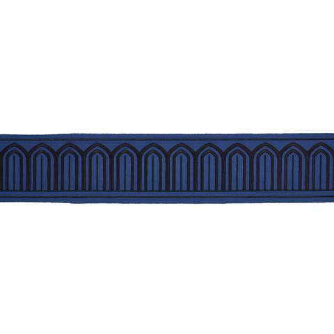ARCHES EMBROIDERED TAPE WIDE_BLACK ON NAVY