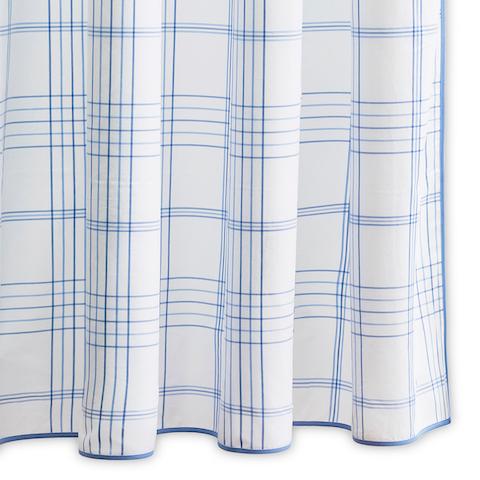 August Plaid Shower Curtain_Azure