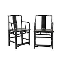 Pair of 18th c. Chinese Chairs_null