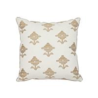 Rubia Embroidery Pillow_Ivory