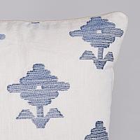 Rubia Embroidery Pillow_Blue