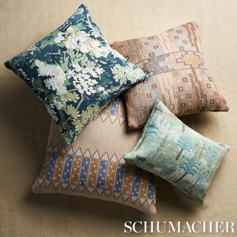 Las Colinas Scenic Tapestry Pillow_Green
