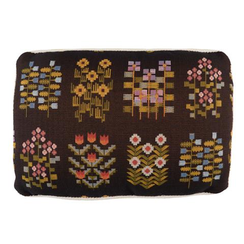 Annika Floral Tapestry Box Pillow_Multi on Cocoa