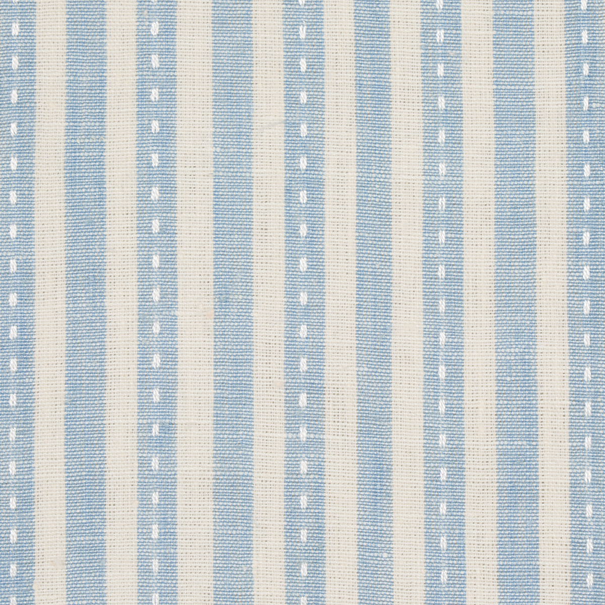 Schumacher Mathis Ticking Stripe in Sky - Paper-Backed Fabric